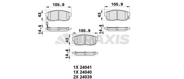 ARKA FREN BALATASI MAZDA RX 8 03-12 - BRAXIS AB0354