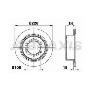 ARKA FREN DISK AYNASI MITSUBISHI CHALLENGER MONTERO - BRAXIS AD0404