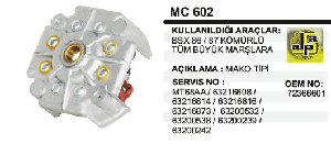 MARŞ KAPAĞI ARKA-M.TİPİ BSX86/87 KÖMÜRLÜ  **MC602 - REMARK-MAK602