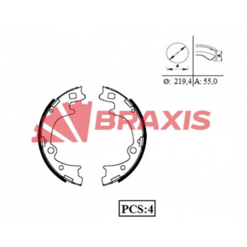 ARKA FREN BALATASI PABUC H100 KAMYONET 2004-> BONGO K2500 2004-> - BRAXIS AC0094