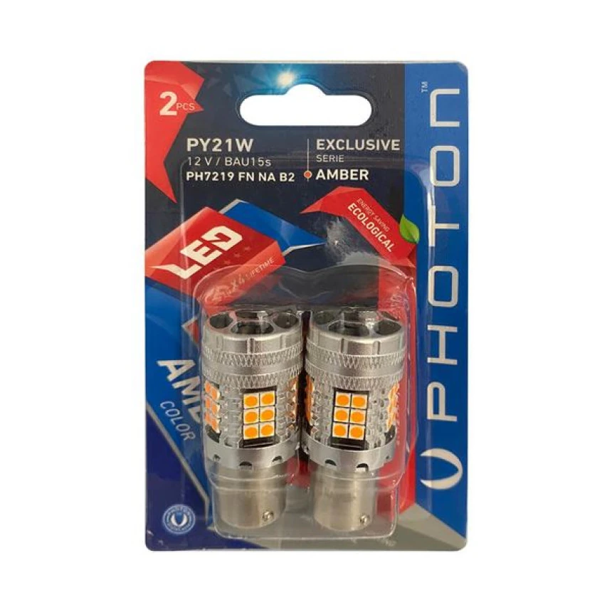 Unıversal P21w 12v Amber Fanlı Exclusıve Serie (2'li Blister) - Photon Ph7219 Fn Na B2