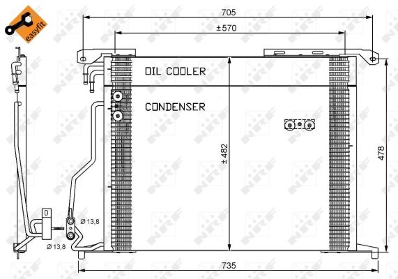 KLIMA RADYATORU W220 98>05 C215 99>06 R230 03>12 - NRF 35578