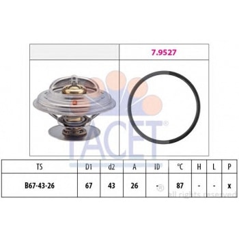 TERMOSTAT 87 °C (M102, M103, OM615, OM904) 190 W201 85>93 W202 93>00 W124 88>93 W210 96>02 W140 93>9 - FACET 7.8385