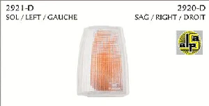 Unıversal Duysuz Ön Sinyal Lambası-R.9  Sağ Beyaz - Pleksan-2920d