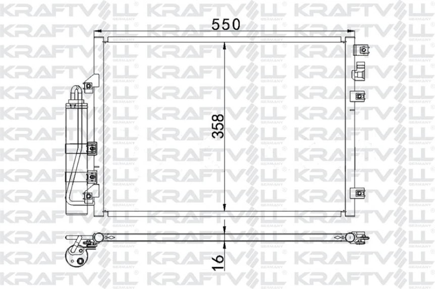 Renault Klima Radyatoru (kondanser) Renault Clio II ,symbol İi, Clio Symbol I Kangoo 1.2 1.4 1.5 Dci 1.6 1.9 - Kraftvoll 08060108