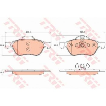 RENAULT ON FREN BALATASI RENAULT MEGANE II 05> GRAND SCENIC II III 05>  CLIO III 04> 1.5 1.6 16V 1.9 D 2.0 1 - TRW GDB2053