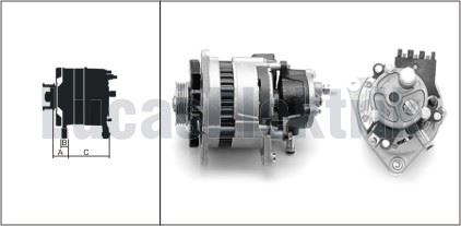 ALTERNATOR A127 12V 70 AMPER V,P,  FORD TRANSIT 2.5D T15-T12 90>01 - LUCAS 619 200 70