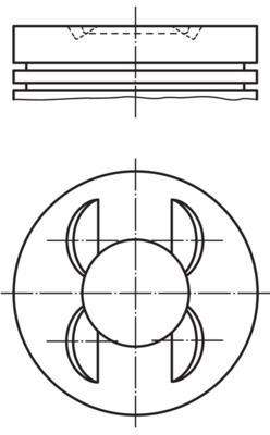 PISTON + SEGMAN STD. (M112.9, 89.90mm) E-CLASS W210 96>03 - MAHLE 0011300