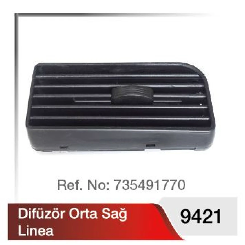 Fiat Kalorıfer Havalandırma Difrizoru Orta Sag Linea - Yilmaz Pls9421