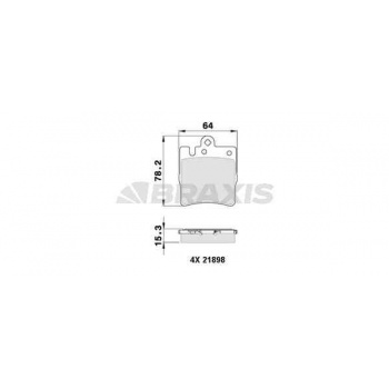 FREN BALATASI ARKA W203 02>07 CL203 02>08 C209 02>09 W210 97>02 R171 04>11 - BRAXIS AA0104