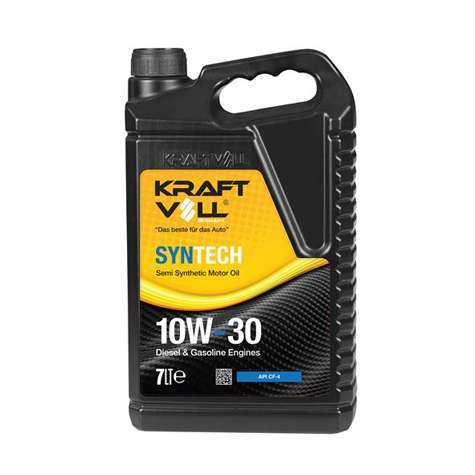 YAG & ANTIFIRIZ MOTOR YAGI BENZIN-DIZEL 10W30 YARI SENTETIK CF-4  7LT. - KRAFTVOLL 17011012