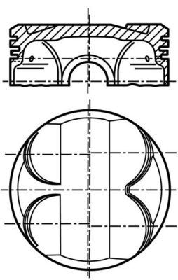 PISTON SEGMAN (STD 84,00mm) N45 B16 A N46 B20 A-B B N46 B18 A N42 B18 A  N40 B16 A N45 B16 A N42 B20 - MAHLE 081PI00101000