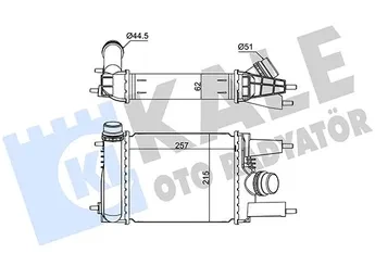 Japon Turbo Radyatörü - 257x215x62 - Kal 375750