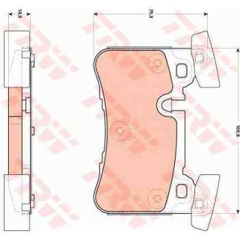 Mercedes Fren Balatası Arka W204 Amg 08>14 S204 Amg 08>14 W211 Amg 06>08 C204 Amg 11> C218 Amg 11>17 W212 Amg - Trw Gdb1856