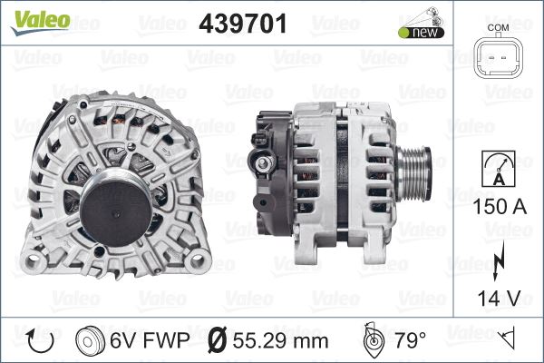 ALTERNATOR 12V 150A P308 P3008 PARTNER TEPE P207 P508 P5008 EXPERT III JUMPY III SCUDO III C3 III DS - KRAFTVOLL 11020037