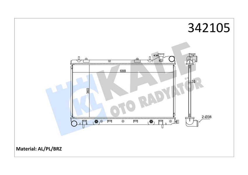 RADYATOR FORESTER 2,0 / 2,5 02+ - KALE 342105
