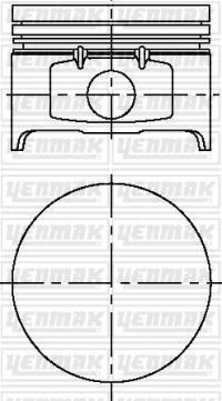 Renault Motor Piston Segman Clio Megane Symbol Sandero Logan 1,4 8v K7j (79,50mm) / (std) - Yenmak 31-04169-000
