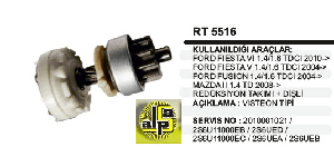 REDİKSİYON MİLİ+MARŞ DİŞLİSİ-VİS.T 12D FORD FİESTA VI 1,4/1,6 - REMARK-RT5516