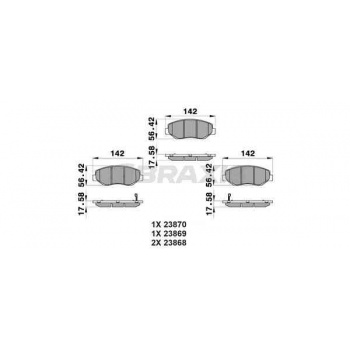ON FREN BALATASI HONDA CIVIC X FC KASA 1.6 2016-> CRV 2002-2006 ACCORD CL7 CL8 2003-> - BRAXIS AB0203