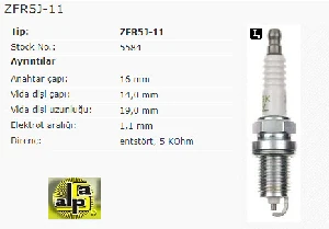 Unıversal Buji-Honda Accord/vtec - Ngk-Zfr5j-11
