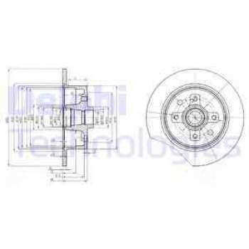 ARKA FREN DISKI ABS HARIC CALIBRA 2.0I VECTRA A 2.0I - DELPHI BG2571