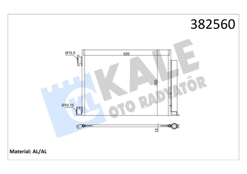 Renault Klima Radyatoru Renault Clio V 19> Captur II 20> 1.0 Sce 1.0 Tce  519 X 393 X 12 - Kale 382560