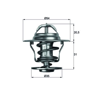 TERMOSTAT (87°) A3 A4 A6 BORA CADDY II GOLF JETTA II PASSAT POLO T4 T5 OCTAVIA CORDOBA IBIZA FABIA - MAHLE TX1587D