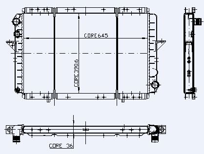 MOTOR RADYATOR MASTER 2,0 / 2,5 TDI MEKANIK KLIMASIZ (2 SIRA CU+PL) / (645X391X36) - KALE 0542422PA