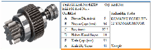 MARŞ DİŞLİSİ-JT 9D FORKLİFT KOMATSU-YALE -YANMAR - FORMMETAL-61229