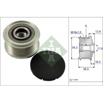 ALTERNATOR KASNAGI (RULMANLI) PARTNER P206 P307 P308 1,6HDI C2 C3 C3 PICASSO BERLINGO II DV6 (1,6HDI - INA 535006210