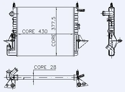 Renault Su Radyatörü - (at/mt) (nac) [mekanık] [430x377x28] - Kal 0523232al