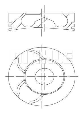 PISTON + SEGMAN 0,50mm (OM602.9, 89,5mm) W210 96>99 W461 97> SPRINTER 96>06 - MAHLE 0010101