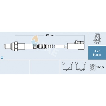 OKSIJEN SENSORU FORD C MAX II (DXA / CB7, DXA / CEU): 1.6 TI 10> FOCUS C MAX (DM2): 1.6 03>07 FOCUS - FAE 77447