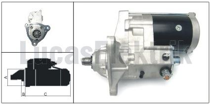 MARS MOTORU 24V 5,5KW 10 DIS IVECO EUROSTAR LD 190E - LUCAS LES0207
