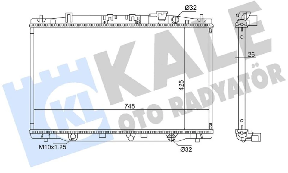 Honda Motor Su Radyatoru Honda Cr-V IV 1.6 Dtec 12> (mt)(425x748x26) - Kale 363745
