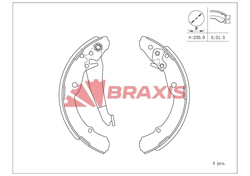 Vag Arka Fren Balatası Pabuc Octavıa All 96> Caddy 1,4 1,6 1,7sdi 1,9d 1,9sdi - Braxıs Ac0116