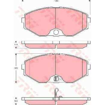 Nissan On Fren Balatası Maxıma Qx 2,0 V6 22v 3,0 24v 2,5 00>11 - Trw Gdb3273