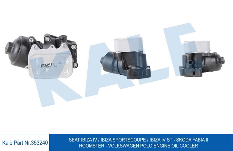 YAG FILTRE KUTUGU SOGUTUCULU KOMPLE 1.2TDI POLO 10> IBIZA 09>15 FABIA 11>15 ROOMSTER 11>15 - KALE 353240