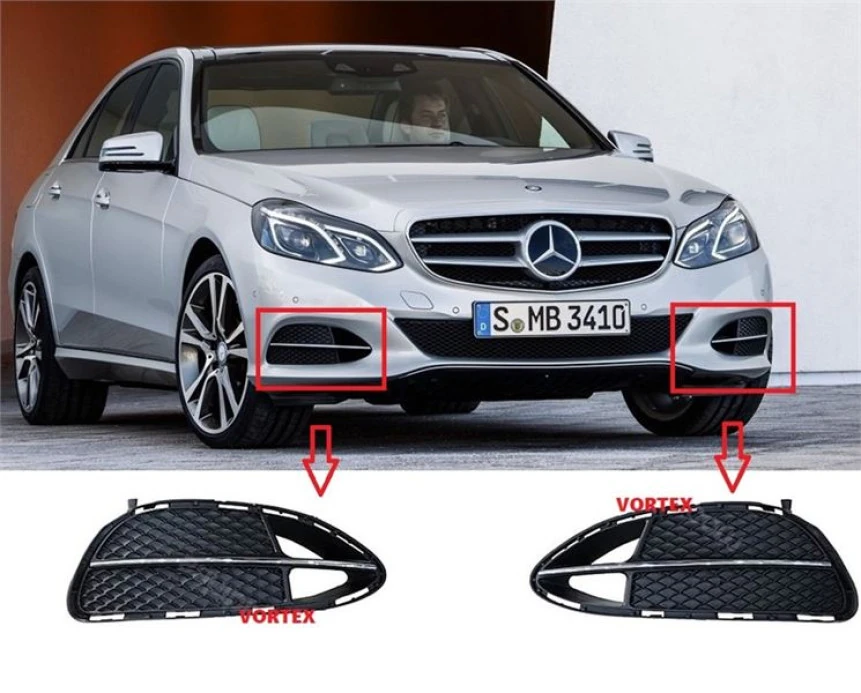 Mercedes On Tampon İzgarası Sag Kromlu W212 13> - Vortex V2206198
