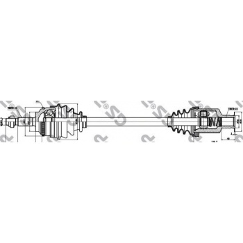 ON AKS SAG ABSLI KANGOO 06 08 CLIO 1,5 DCI 06> KALIN FREZE (IC FREZE:23 DIS FREZE:23 UZUNLUK:724 ABS - GSP 250260
