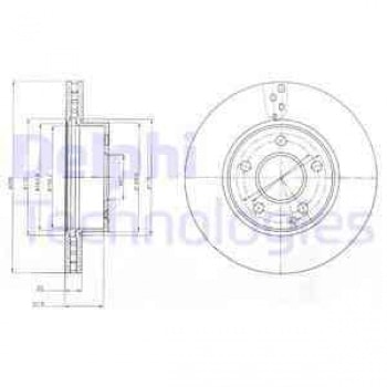 FREN DISKI ON C-CLASS W204 07>14 S204 07>14 C204 11> - DELPHI BG4227C