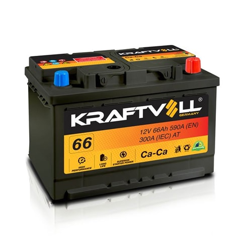 AKU 12V 66 AH LB3 (278×175×175) TAM KAPALI ALÇAK - KRAFTVOLL 18010009