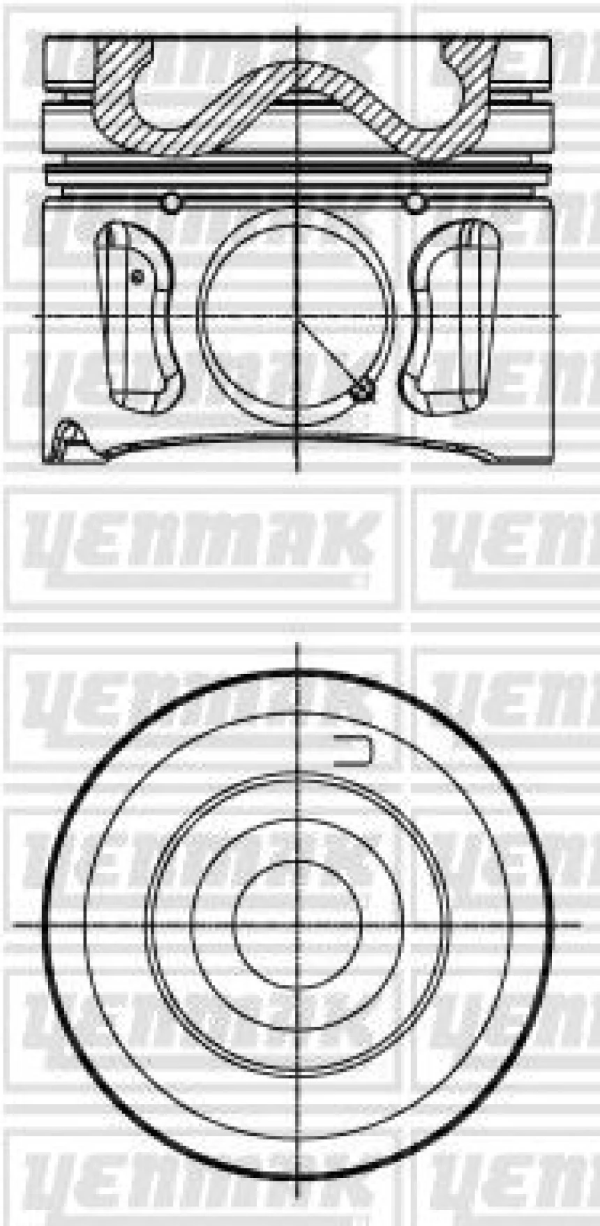 Land Rover Piston Segman 84mm Std Land Rover Discovery 3.0l Ajd V6-Dt20 - Yenmak 31-30021-000