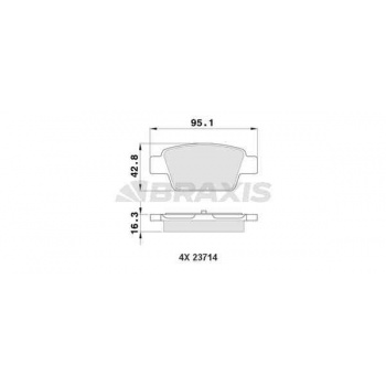 FREN BALATASI ARKA STILO TUM MODELLER 01> BRAVO LINEA 1,4 1,4T JET 1.6 1,9D MTJ 07> MULTIPLA 98> DEL - BRAXIS AA0154