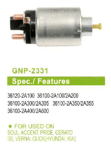 MARŞ OTOMATİĞİ>12V KIASOUL-PRIDE-CERATO/HYUNDAIACCENT-I30-VERNA-CLICK - GENON-GNP-2331