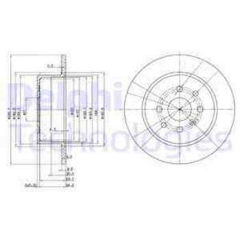 ARKA FREN DISKI (4 BIJON) VECTRA B 1,6I 16V 1,7 TD 1,8I 16V (1995 ) - DELPHI BG3141