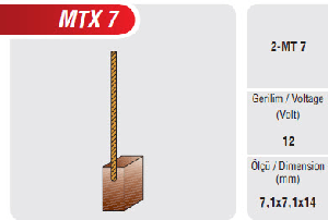 KLİMA KÖMÜRÜ 7,1x7,1x14…..12V - MEGA-MTX7