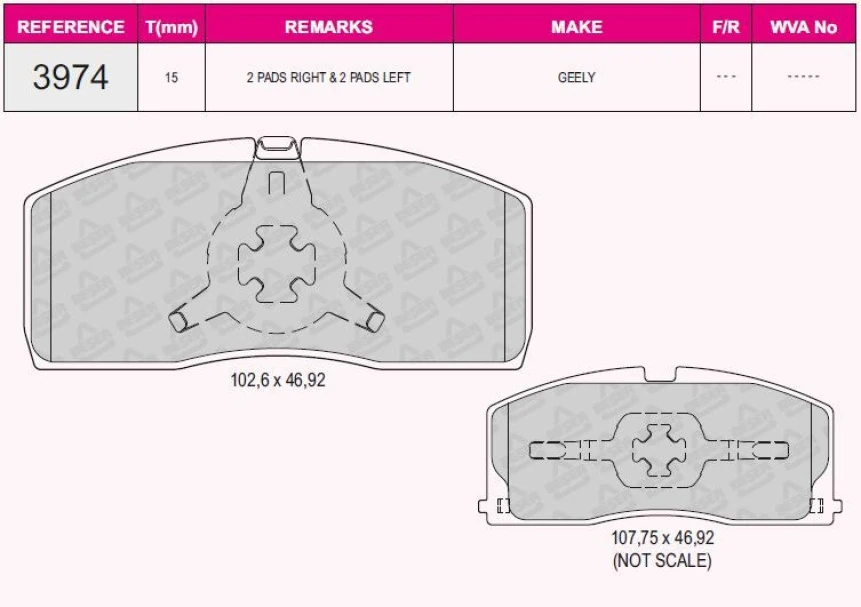 Geely Fren Balatası On Gelly - Grap 93974