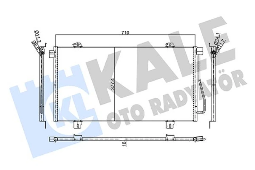 Renault Klima Radyatörü - Kurutucusuz [brazıng Al/al] [690x377,4x16] - Kal 345560