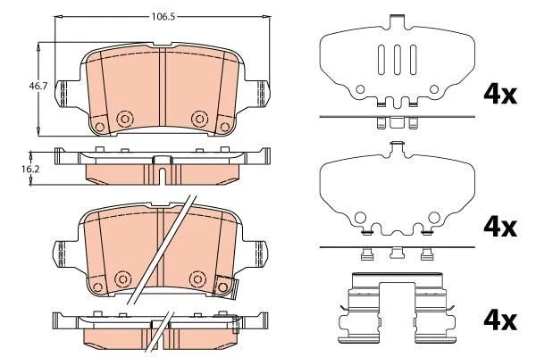 Opel Arka Fren Balatası Opel İnsignia B 17 17> - Trw Gdb2184